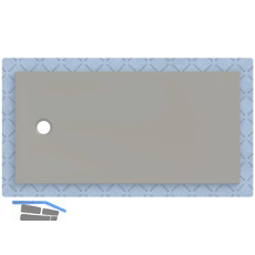 DUF CF30 integr. 160x80cm grau