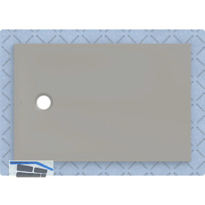 DUF CF30 integr. 120x80cm grau