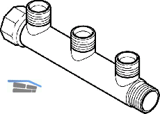 Geberit Mepla Verteiler 3-fach