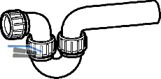 Geberit PE Siphon Einlauf u Auslauf