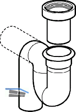 Geberit PE Siphon f.Hock-WC d 110