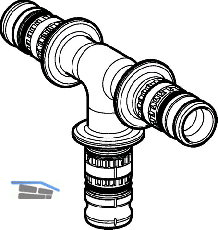 Geberit Mepla T-Stck egal 63mm 627310