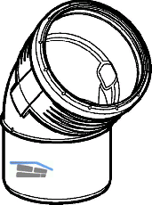 Geberit Bogen PP-MD 45G d90