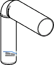 Geberit AnBogen PP-MD Siphon d50/58 lang