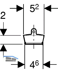 Geberit Ventilstopfen in PP grau fr