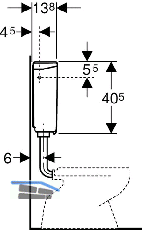 Geberit Splkasten AP140 verschraubt
