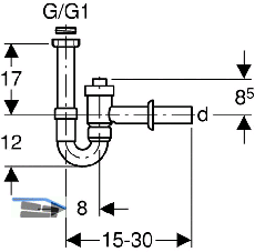 Geberit Rhrensiphon in PP weiss