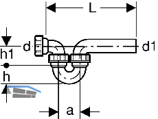 Geberit PE Siphon Einlauf und Auslauf