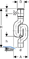Geberit PE Regenrohrsifon mit