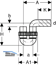 Geberit PE Siphon mit