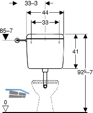 Geberit Splkasten AP127 tiefhngend