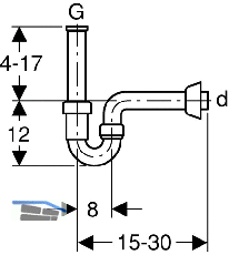 Geberit Rhrensiphon f.WT und Bidet