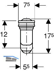 Geberit Urinal-Absaugsiphon f Taro Nova