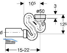 Geberit Urinal-Absaugsiphon f Taro Nova