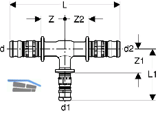 Geberit Mepla T-Stck reduziert