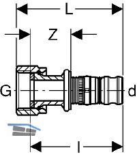 Geberit Mepla Pressnippel flachdichtend