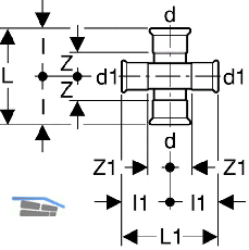 Geberit Mapress C-Stahl Kreuzstck