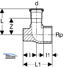 Geberit Mapress Kupfer Gas Anschlussw.