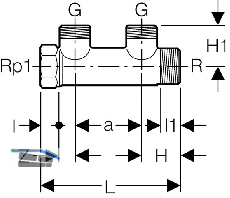 Geberit Mepla Verteiler 2-fach