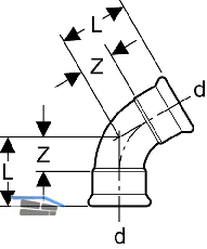 Geberit Mapress Edelstahl Bogen