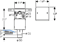 Geberit UP Siphon f WM und Trockner
