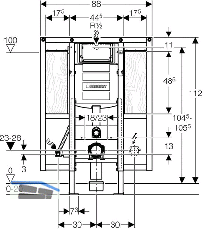 Geberit Duofix Montageelement f WC