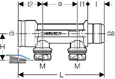Geberit Verteiler 2-fach m. Steckanschl.