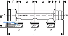 Geberit Verteiler 3-fach m. Steckanschl.