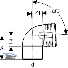 Geberit Bogen PP-MD 87.5G d40