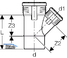 Geberit Abzweig PP-MD 45G d110/90