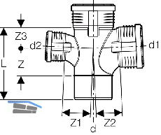 Geberit Abzweig 2x PP-MD 87.5G