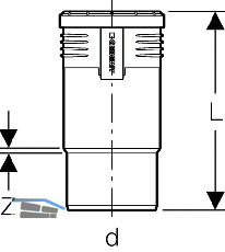 Geberit Langmuffe PP-MD d75
