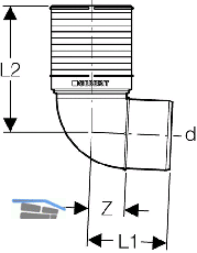 Geberit Abgangsbogen PP-MD d110 lang