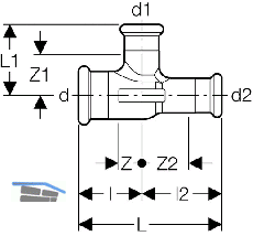 Geberit Mapress Messing T-Stck