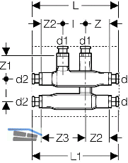 Geberit Mapress Kreuzungs-T-Stck