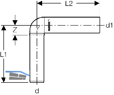 Geberit AnBogen PP-MD Siphon d50/46 lang