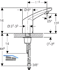Geberit HyTronic 185 o.Mischer 230V