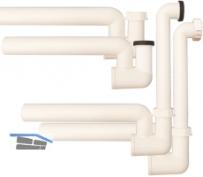 HL136N Kondensatsifon DN40 x 5/4' bzw. d 12-18mm m. WasserGV u.
