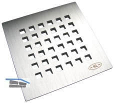 HL3120 Niro-Rost V4A 115x115mm Quadra