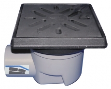 HL605.1W Perfektabl. DN110 waagr 260x260 mm/226x226mm Guss m. Wa