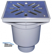 HL606S/1 Perfektabl. DN110 senkr 244x244 mm Kst./226x226mm Niro