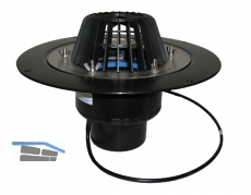 HL62.1/2 Dachabl. DN125 m. Klemmelem. u. Heizung (10-30W/230V)