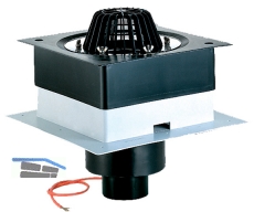HL63.1/2 Dachabl. DrainBox DN125 m. Klemmelem. u. Heizung (10-30