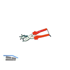 Revolverlochzange vernickelt mit sechs Pfeifen 220 mm