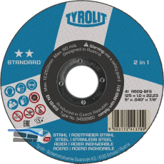TYROLIT Trennscheibe Standard** gerade Form 125 x 1,0 mm 2in1 Superd�nn