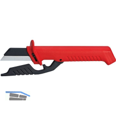 KNIPEX Kabelmesser VDE 9856, auswechselbare Klinge, Klingenl�nge 50 mm, L=190 mm