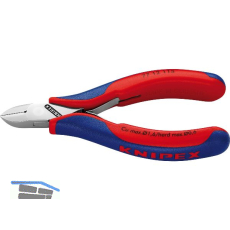 KNIPEX Elektronik-Seitenschneider 7712 DIN 9654 rund, mit Facette, Drahtklemme