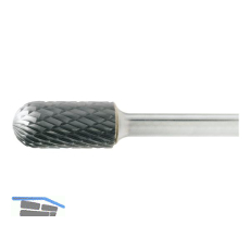 LUKAS HM-Fr�sstift Form C Walzenrund Kopf � 3 mm L 13 mm Zahnung 7 f�r Stahl