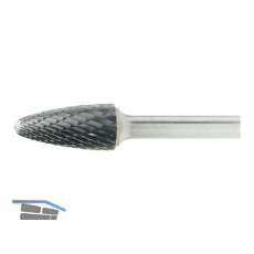 LUKAS HM-Fr�sstift Form F Rundbogen Kopf � 6 mm L�nge 13 mm Zahnung 7