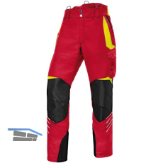 K�BLER Schnittschutzhose Forest rot/gelb XXL